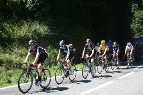 Bradley Wiggins on the way to winning the Tour de France