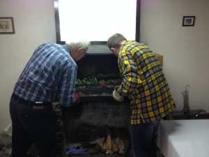 George and Carlos turning the calcots