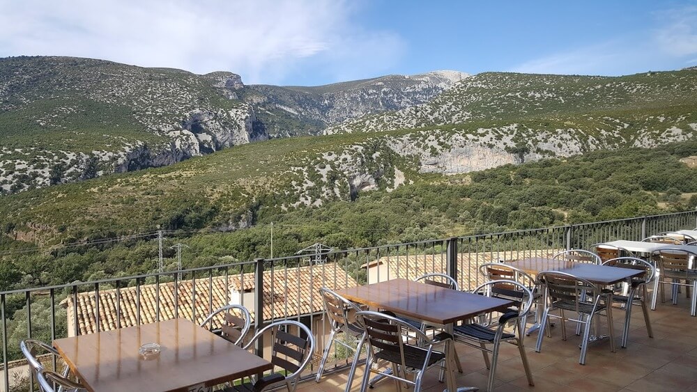 View from the terrace at Apartahotel Valle de Rodellar