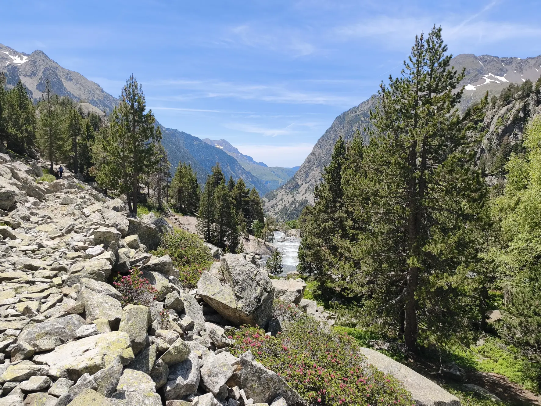 Walkers in the Spanish Pyrenees