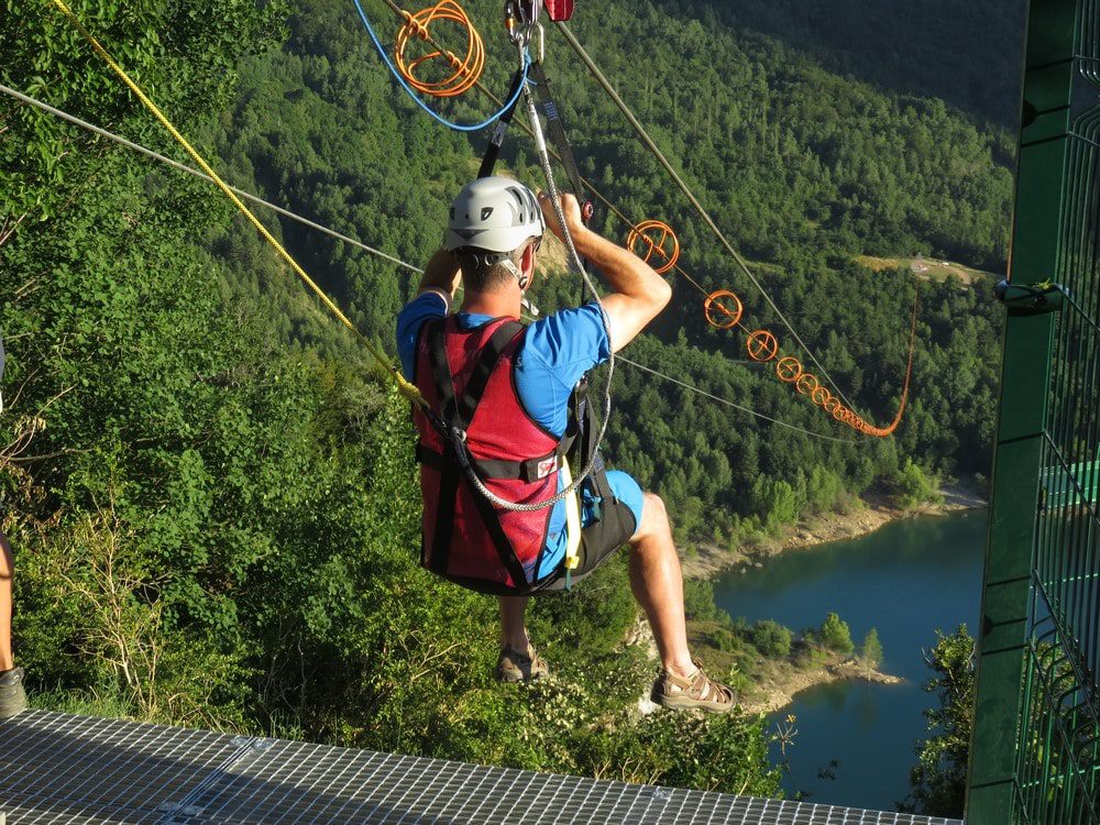 Pyrenees-Zip-Line-05-min Phil just about to set off.