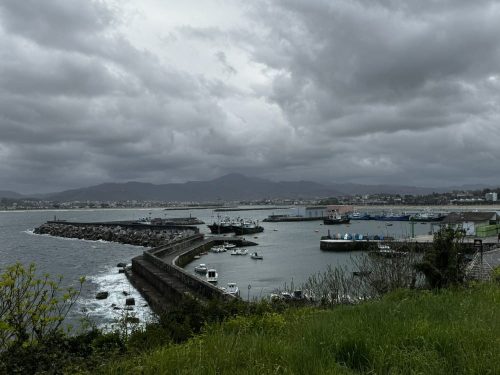 Overlooking the harbour of Hondarribia