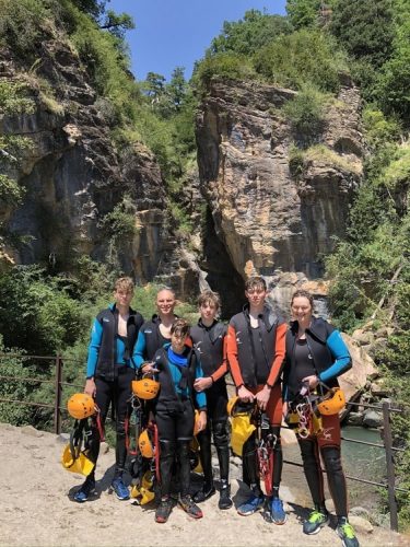 Family Canyoning activity holiday