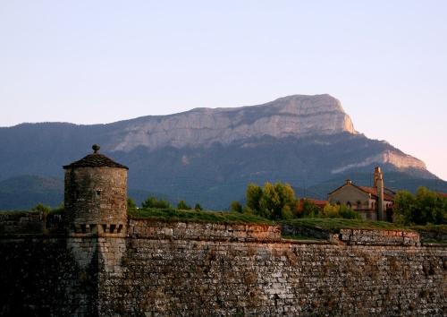 Views of the Peña Oroel from the Citadel of Jaca.